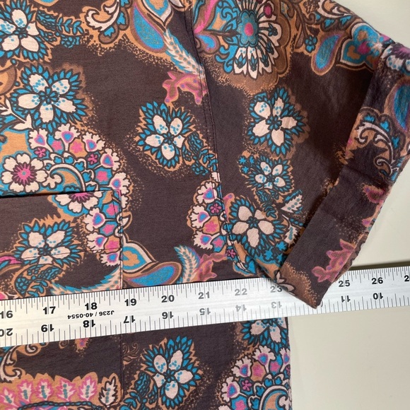 We The Free People Poolside Boyfriend Paisley Button Down Shirt Women’s Sz S - Picture 11 of 16